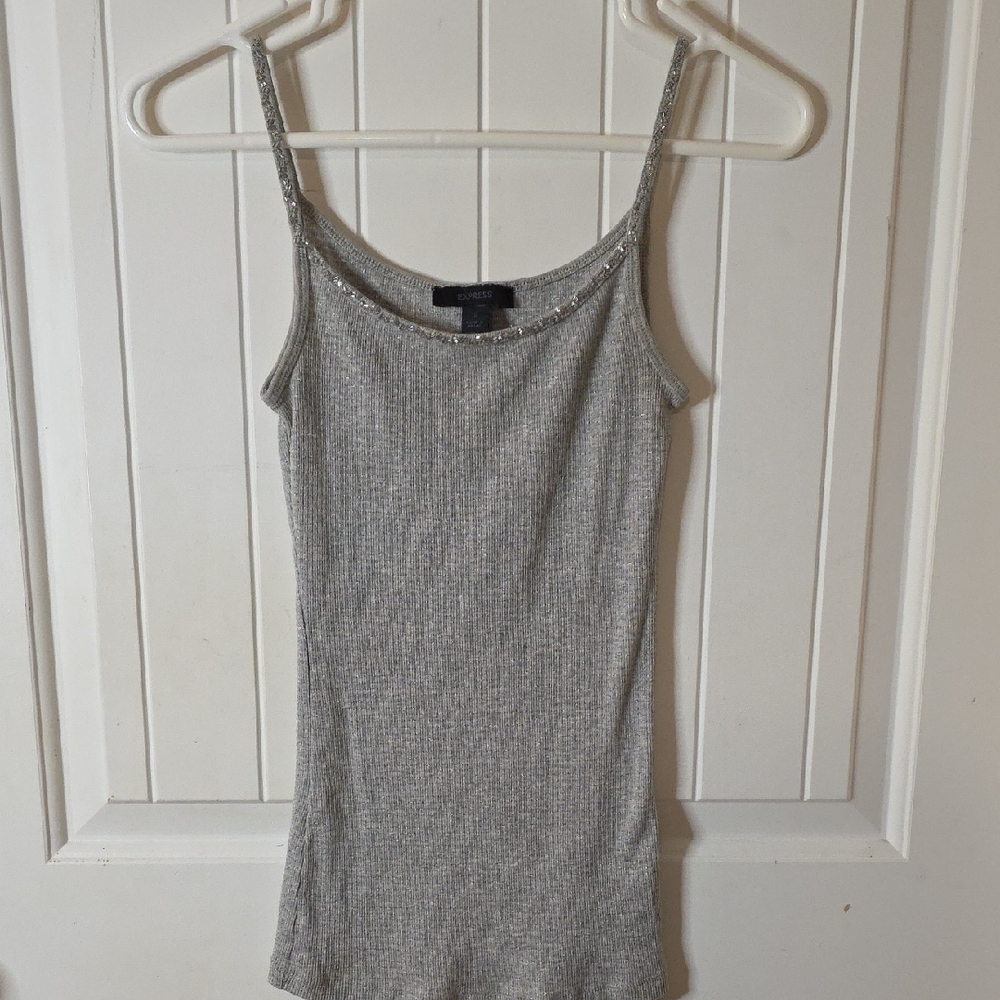Express Silver Camisole Top